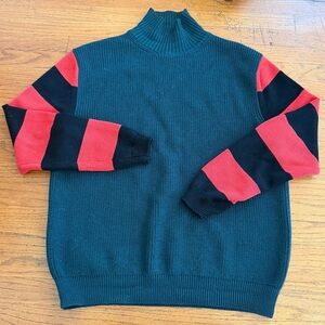 Paul Smith Men’s Mock Turtleneck Colorblock Wool Sweater